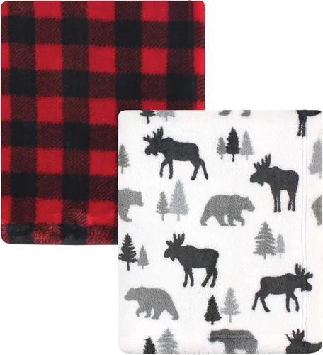 Vista 3 de Hudson Baby - Mantas de lujo unisex para bebé, afelpadas y confortables, talla única, 2 unidades, mariposas