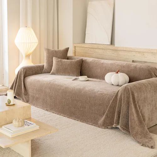 Vista 15 de DREAMINGO Fundas de sofá biplaza para sofá de 2 plazas, manta jacquard moderna y minimalista protectora de muebles para mascotas, lavable, funda