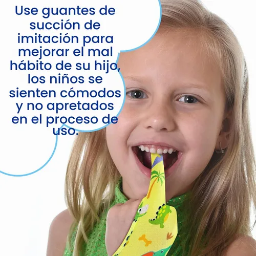 Vista 6 de Janmercy 16 Piezas Protector para Dejar de Chuparse el Dedo para Niños Guantes Masticables Transpirables Protector de Pulgar para Morderse las Uñas