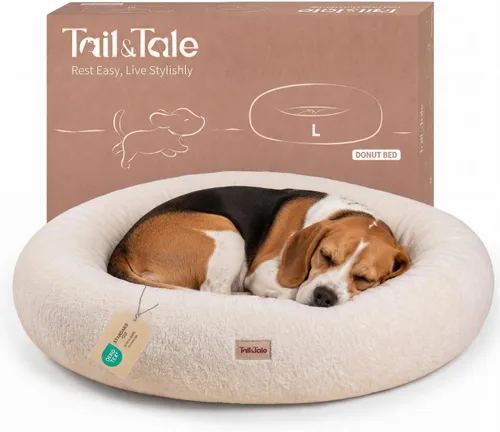 Vista 13 de Cama refrescante calmante para perros y gatos pequeños – Cama ortopédica redonda de espuma viscoelástica para perros, alivio de la ansiedad y apoyo