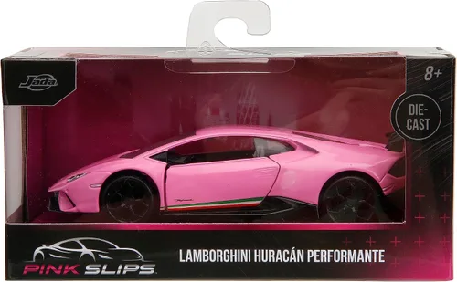 Vista 7 de Jada Pink Slips 1:32 W1 Lamborghini Huracán Performante - Auto fundido a presión, juguetes para niños y adultos (rosa brillante)