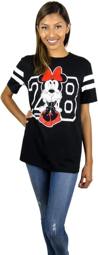 Vista 4 de Disney - Camiseta de fútbol de Minnie Mouse Varsity para mujer