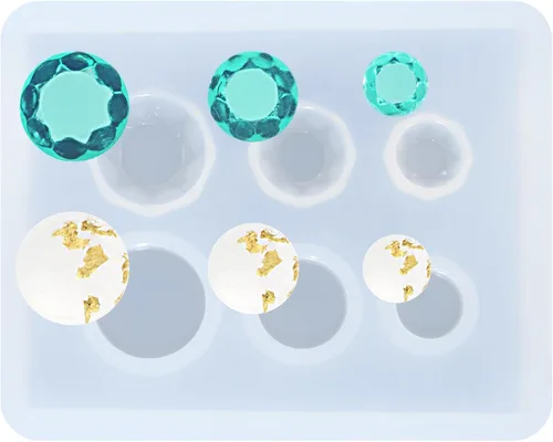 Vista 15 de FUNSHOWCASE Mini Moldes Surtidos de Joyería de Resina y Epoxy de Estrellas de Silicona Pequeños para Artesanía Delicada