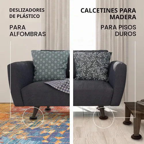 Vista 6 de Deslizadores para Muebles X-PROTECTOR - 4+4 Set 5", Multisuperficie, Marrón
