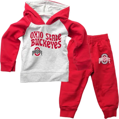 Vista 31 de Wes and Willy Conjunto de pantalón y sudadera con capucha universitaria para bebés y niños pequeños