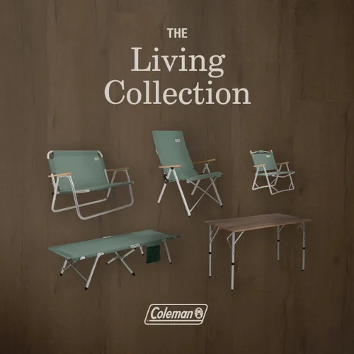 Vista 7 de Coleman Living Collection Silla reclinable con columpio, silla de camping ligera con 3 posiciones reclinables ajustables, muebles premium