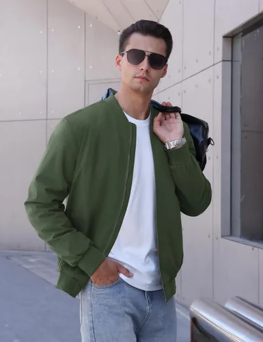Vista 2 de TACVASEN Chaquetas bomber para hombre, chaqueta acolchada térmica, resistente al agua, abrigos de invierno cálidos