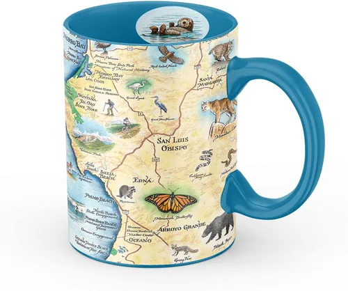 Vista 8 de Taza de cerámica con mapa de 1000 islas de Xplorer Maps (16oz) – Taza de café libre de BPA para bebidas frías y calientes – Perfecta para oficina