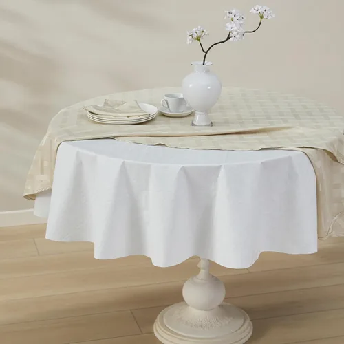 Vista 10 de Newbridge Protector acolchado impermeable de corte para adaptarse a la mesa con reverso de franela, resistente al calor, se limpia con un paño