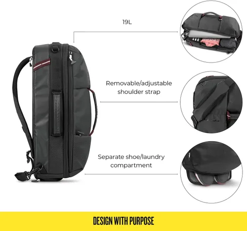 Vista 3 de Solo All- Star Hybrid - Mochila de viaje, color negro, talla única, Negro, talla única , Mochila híbrida All-star