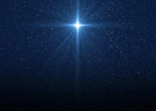 Vista 5 de BELECO Telón de fondo de tela de estrella nocturna de 5 x 3 pies, Santa Navidad, estrella, cielo estrellado azul, fondo, escena de la Natividad