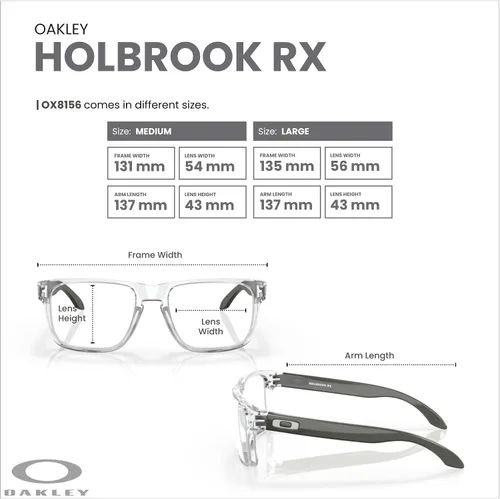 Vista 4 de Oakley Holbrook Square OX8156 - Gafas para hombre + paquete con kit de correa de accesorios, bolsa de microfibra