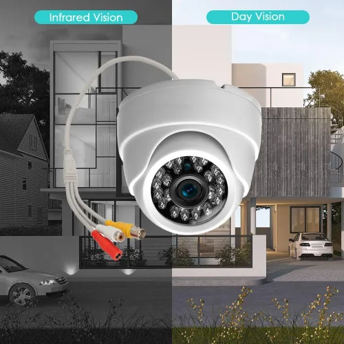 Vista 4 de CCTV 24ir LED 1/3 CCD 800tvl cámara audio interior de la bóveda D/n cámara de vigilancia de seguridad