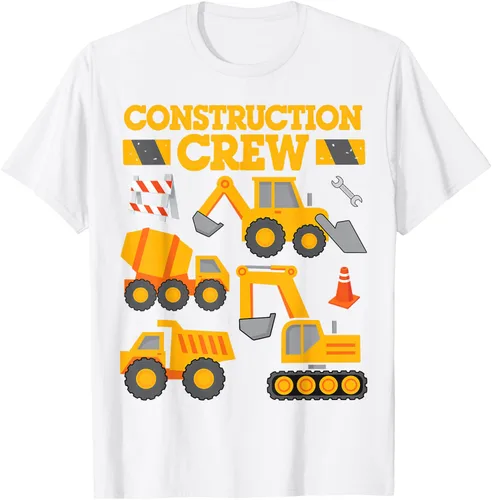 Vista 65 de Construction Crew Worker Excavator - Camiseta para niños y niñas Negro