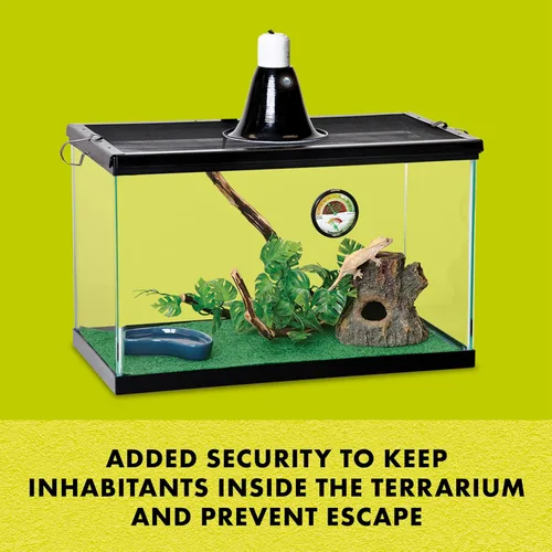 Vista 3 de Zilla Clips sin bloqueo para pantalla de aire fresco para terrario de reptiles, paquete de 2, tamaño grande