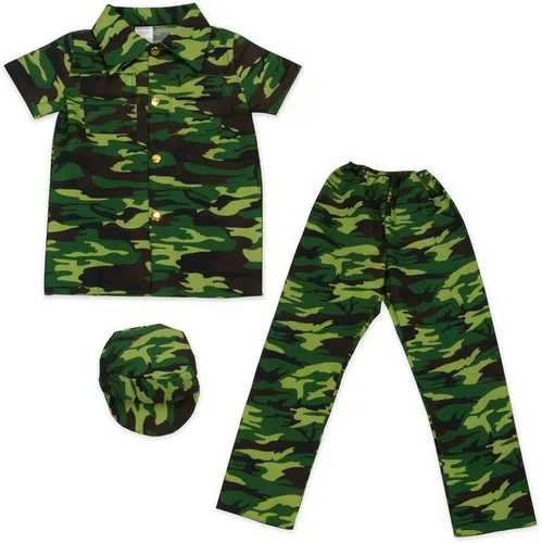 Vista 4 de Disfraz infantil de comando militar, valiente, disfraz de Halloween, disfraz de soldado del ejército, camuflado