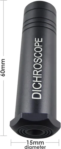 Vista 5 de Dicroscopio de calcita de trabajo pesado de mano, gema tricóica y pruebas gemológicas, joyero herramienta metal cuerpo gemología 0.591 in diámetro
