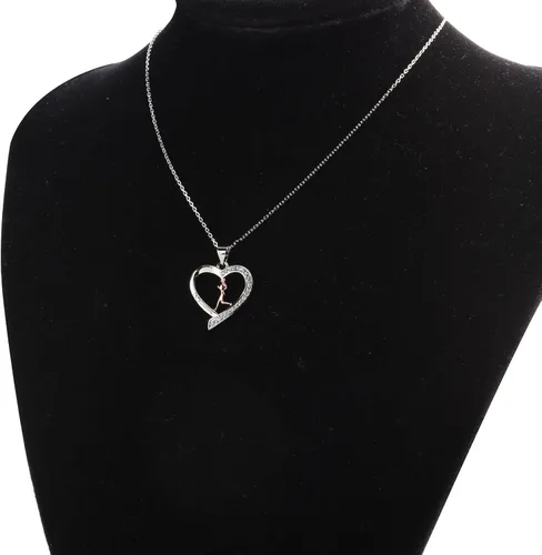 Vista 5 de FUSTMW Collar con dije para correr, pulsera, regalo para correr, para amantes de correr, regalos de maratón para mujeres y niñas