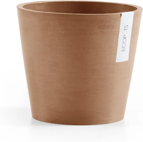 Vista 16 de Ecopots Amsterdam - Maceta redonda para flores, color gris oscuro, 8