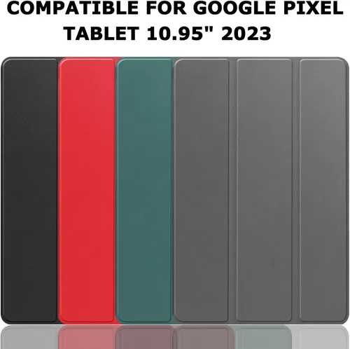 Vista 6 de NINKI Funda para tablet Google Pixel – Cuero, policarbonato duro a prueba de golpes + carcasa trasera de piel sintética, funda ligera con soporte