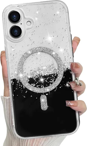 Vista 82 de Bonoma - Funda para iPhone 17 Pro Max 2025 con cristales brillantes, purpurina brillante