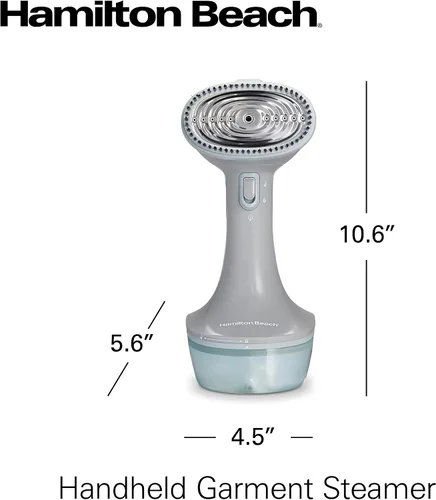Vista 8 de Hamilton Beach Vaporizador de mano para ropa, tela y cortinas, 1200 vatios, tanque de agua de 13.5 fl oz, 20 minutos de vapor continuo, esenciales