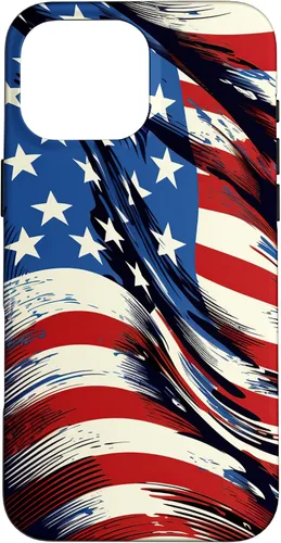 Vista 19 de iPhone 16 Cool USA Flag - Estados Unidos de América - Funda de diseño patriótico