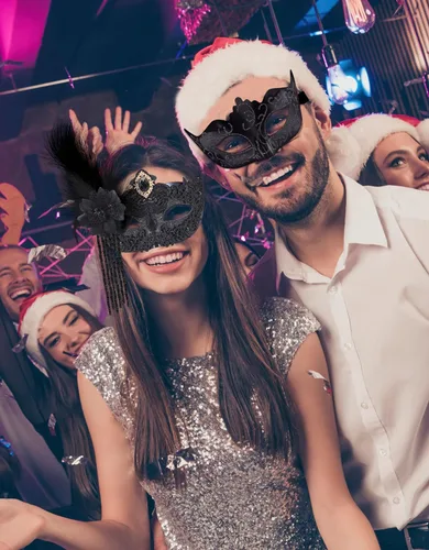 Vista 7 de Juego de Máscaras para Pareja de SIQUK, Máscara de Fiesta Veneciana, Máscara de Disfraz