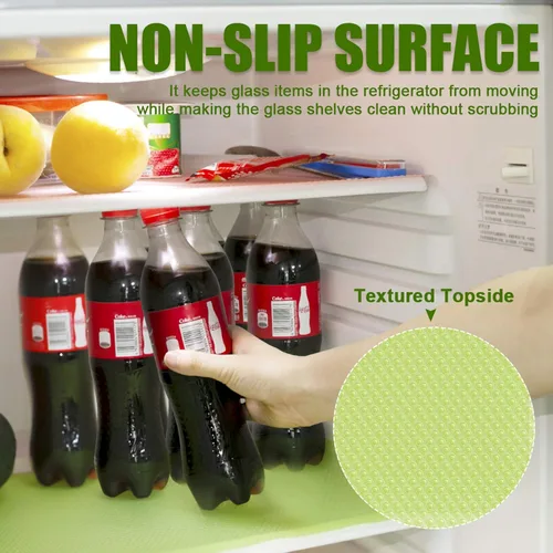 Vista 3 de Revestimientos para refrigerador, 7 piezas de EVA para refrigerador, para estantes, forro lavable para cajones, cocina, armario, mesa, verduras