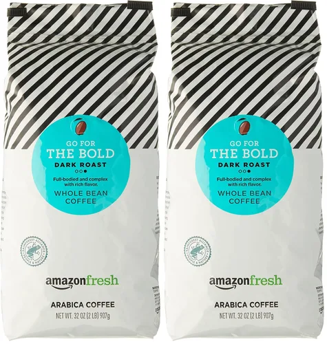 Vista 12 de Amazon Fresh, Just Bright - Café en grano entero tostado ligero, 32 onzas