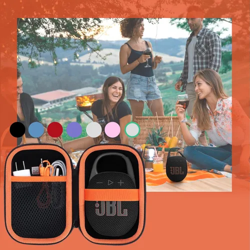 Vista 9 de Funda rígida compatible con altavoz portátil JBL Clip 5 Clip 4 (funda negra)