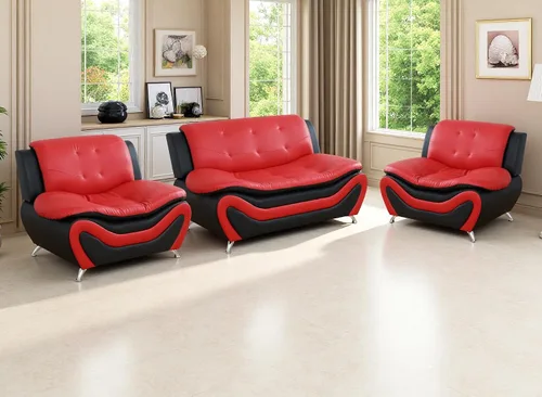 Vista 43 de Sofás de cuero, juego de sofás de sala, sofá para dormitorio, apartamento, juegos de muebles de sala de estar de cuero
