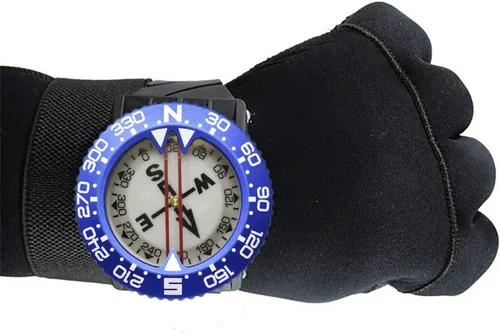 Vista 6 de Scuba Choice Brújula de buceo (soporte de muñeca/bungee) – Herramienta de navegación submarina fácil de leer para buceo, diseño duradero con bisel