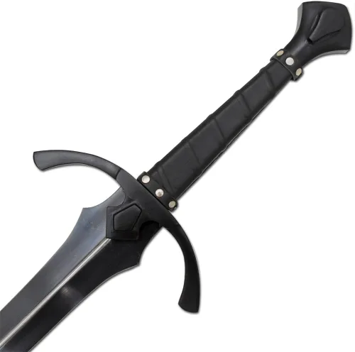 Vista 5 de Espada negra 42 pulgadas en general hecha a mano forjada a mano 1065 acero de alto carbono espiga completa
