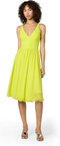 Vista 14 de Dress the Population Vestido midi Alicia con escote pronunciado de medios mixtos sin mangas ajustado y acampanado para mujer Negro