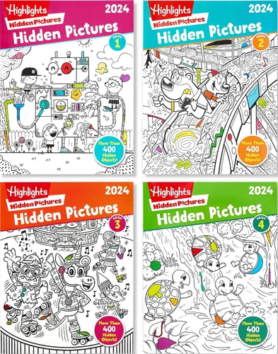 Vista 11 de Highlights for Children Hidden Pictures 2023 Activity Books for Kids Ages 6 and Up, 4-Book Set of Travel-Friendly Screen Free Seek and Find Fun