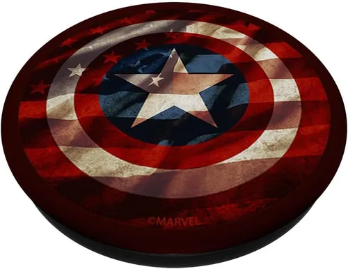 Vista 2 de Marvel Capitán América bandera americana relleno PopSockets agarre y soporte para teléfonos y tabletas
