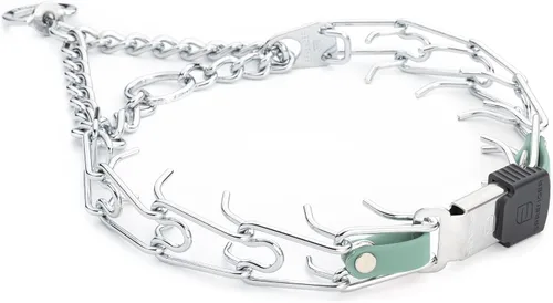 Vista 47 de Collar de perro de acero cromado Herm Sprenger para perros pequeños con hebilla de liberación rápida ClicLock y inserto de Biothane Collar de punta