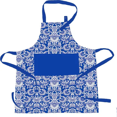 Vista 5 de Delantal, bosque de Navidad, delantal 100% algodón con correa ajustable para el cuello y lazos y bolsillo extralargos, tamaño 28 x 32 pulgadas.