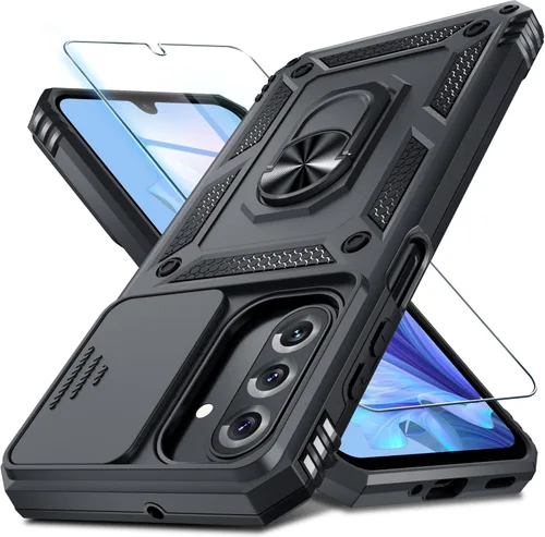 Vista 37 de Janmitta Funda compatible con Samsung Galaxy A16 5G/4G con Cubierta Deslizante Integrada para Lente de Cámara + Protector de Pantalla + Soporte