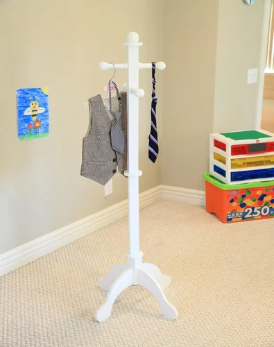 Vista 2 de Frenchi Home Furnishing Perchero de abrigos para niños Blanco