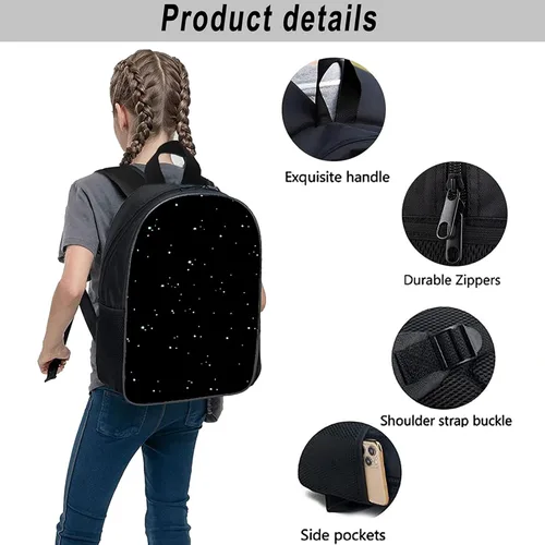 Vista 2 de FPWSO Mochila escolar de película de terror para niños y niñas, mochila de terror de Halloween, A1