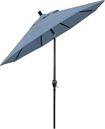 Vista 2 de California Umbrella 7.5' paraguas redondo de aluminio del mercado, elevación de la manivela