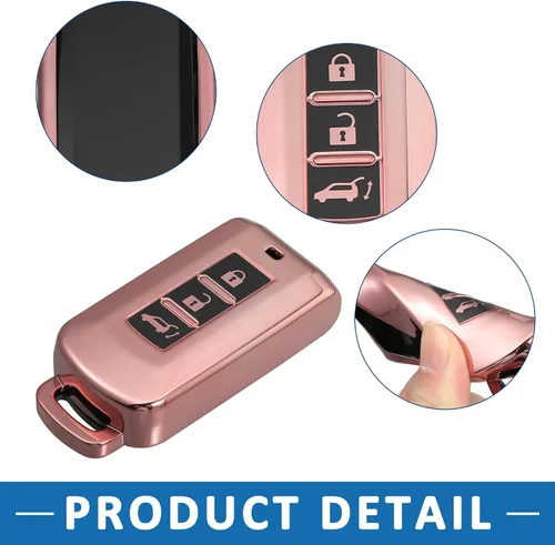 Vista 5 de Funda para llavero de TPU para Mitsubishi Montero Sport 1997-2004 TPU Rosa, Negro