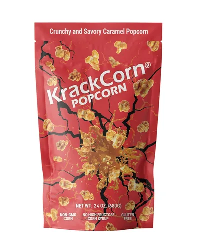 Vista 9 de KrackCorn Palomitas de maíz de caramelo, sin OMG, sin gluten, sin alta fructosa, sin culpa, delicia nocturna de película no grasa, 1.25 onzas