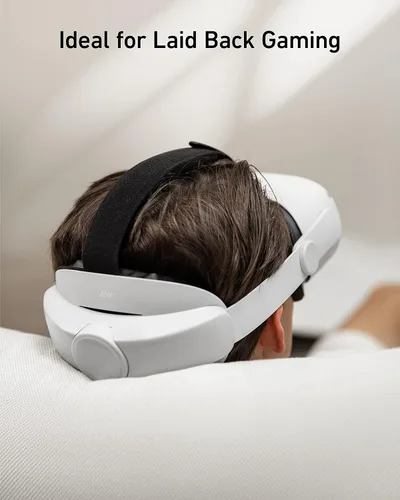 Vista 4 de Anker Head Starp compatible con Oculus Quest 2 cambia fácilmente entre virtual y realidad tamaño ajustable para usar
