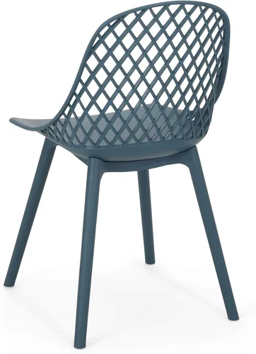 Vista 6 de Delora Silla de comedor moderna para exteriores (juego de 2), color verde