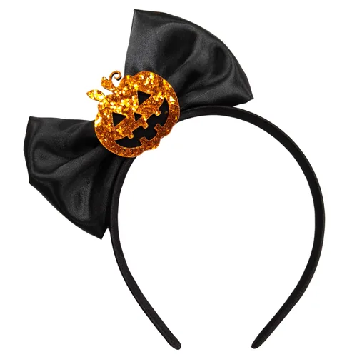 Vista 8 de Totelux Diadema de lazo de Halloween, Naranja, 1 unidad (paquete de 1)