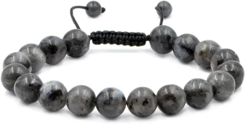 Vista 8 de AD Beads - Pulseras de gemas naturales de 0.39 pulgadas, cristales de sanación, macramé ajustable de 7 a 9 pulgadas
