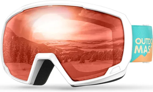 Vista 11 de OutdoorMaster - Lentes de esquí para niños, lentes de snowboard para niños, con protección UV, 100 % esférica, para niños y niñas